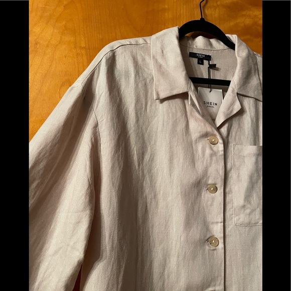 Shein Premium MOTF Tencel Linen Oversized Shirt🖤 - Picture 6 of 12